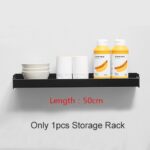 Kitchen Organizer Storage Wall-Mount Spice Racks Aluminum Shelves Utensil Spoon Hanger Hook Kitchen Gadgets Accessories Supplies