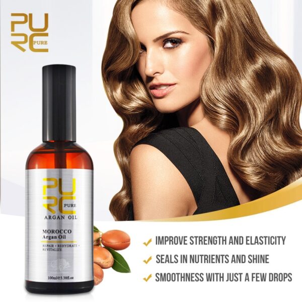 PURC Moroccan argan oil for hair care and protects damaged hair for moisture hair 100ml hair salon products