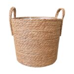 Nordic Handmade Straw Storage Basket Rattan Floor Indoor Flower Pot Planter Crafts Decoration Home Living Room Flower Basket