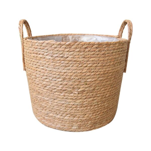 Nordic Handmade Straw Storage Basket Rattan Floor Indoor Flower Pot Planter Crafts Decoration Home Living Room Flower Basket