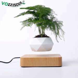 Hot Sale Levitating Air Bonsai Pot Rotation Planters Magnetic Levitation Suspension Flower Floating Pot Potted Plant Desk Decor