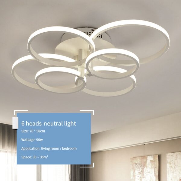 New led Chandelier Lights For Living Room Dining Kitchen Bedroom  Home Modern Rectangle Ceiling Lamp Lighting Fixtures