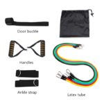 11 PCS Training Resistance Bands Set Fitness Gym Stretch Expander Pull Rope Gym Rubber Pilates Elastic Tubes Workout Equipment (11 Pcs set)