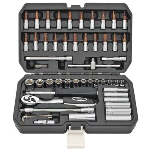 53pcs Repair Tools Socket Quick Wrench Set Multi-functional Spanner Universal Ratchet Joint Socket Hand Tool Car Repair with Box