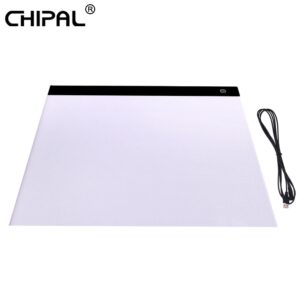 CHIPAL Digital A3 Drawing Tablet LED Light Box Tracing Copy Board Graphic Tablets Art Painting Writing Pad Sketching Animation