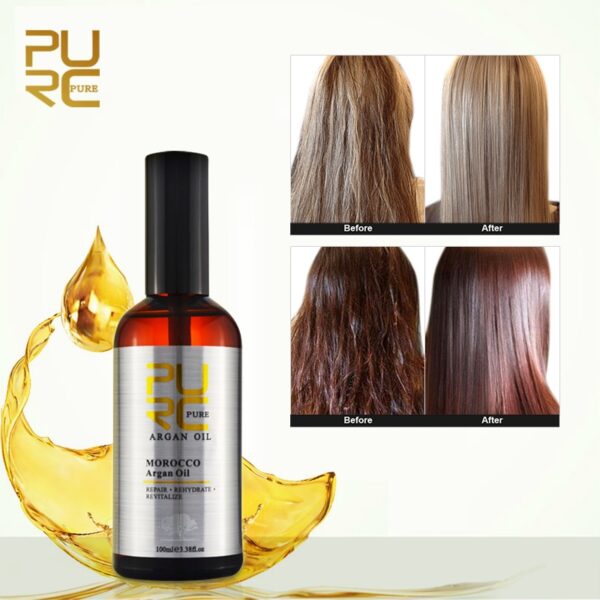 PURC Moroccan argan oil for hair care and protects damaged hair for moisture hair 100ml hair salon products