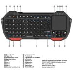 SeenDa Mini Bluetooth Keyboard with Touchpad for Smart TV Projector Compatible with Android iOS Windows