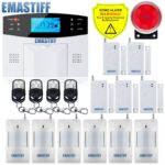 IOS Android APP Wired Wireless Home Security LCD PSTN WIFI GSM Alarm System Intercom Remote Control Autodial Siren Sensor Kit