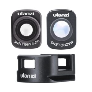 Ulanzi 1 set Op-5 Op-6 Wide Angle Macro Lens For Dji Osmo Pocket 10X Hd 4K Macro Lens Gimbal Accessories Magnetic Lenses & 1pcs (Bundle1)