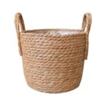 Nordic Handmade Straw Storage Basket Rattan Floor Indoor Flower Pot Planter Crafts Decoration Home Living Room Flower Basket