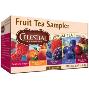 (Pack of 3) Celestial Seasonings Fruit Tea Sampler, Tea Bags, 18 Ct